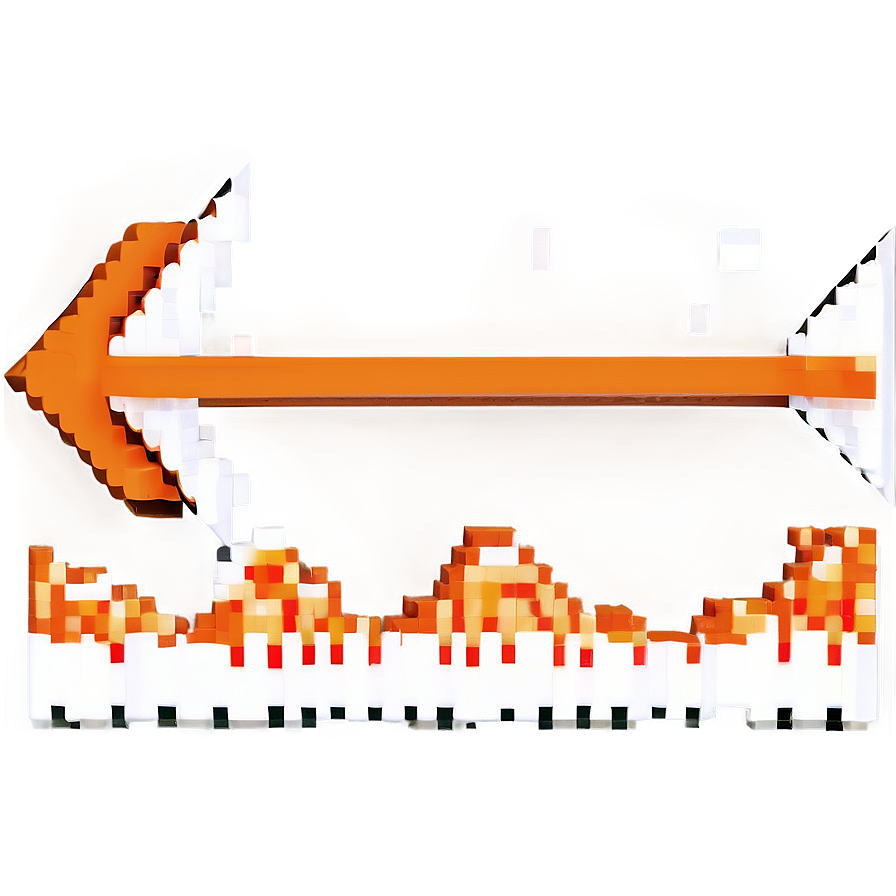 Pixel Orange Arrow Png Eff55