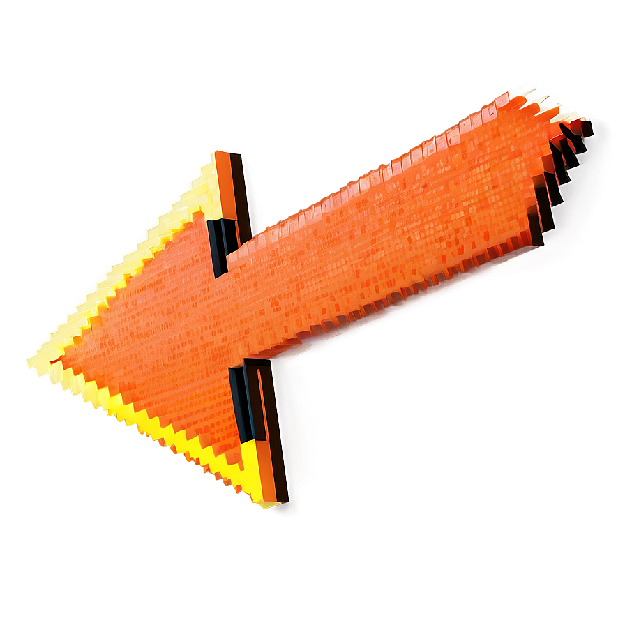 Pixel Orange Arrow Png Qeb34