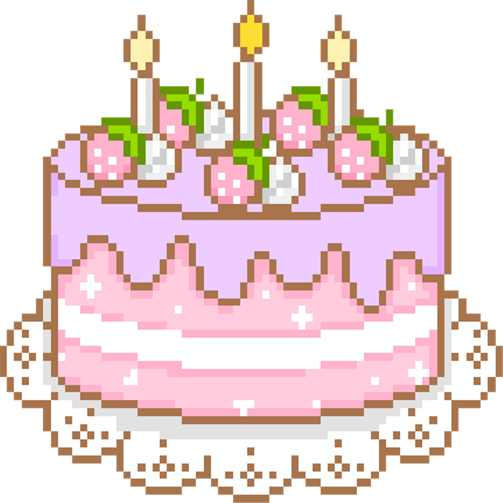 Pixelated Birthday Cake