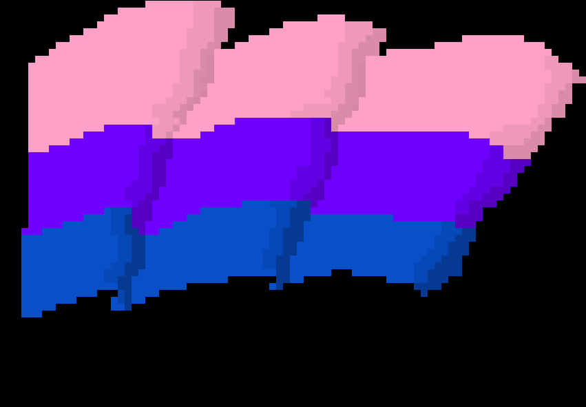 Pixelated Bisexual Pride Flag