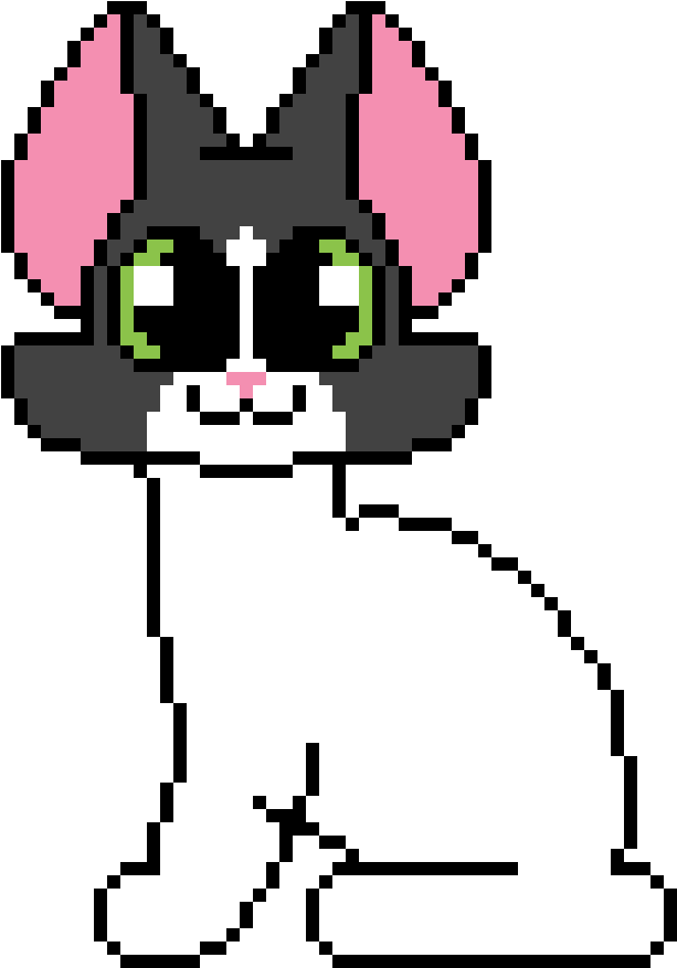 Pixelated Black Cat Meme