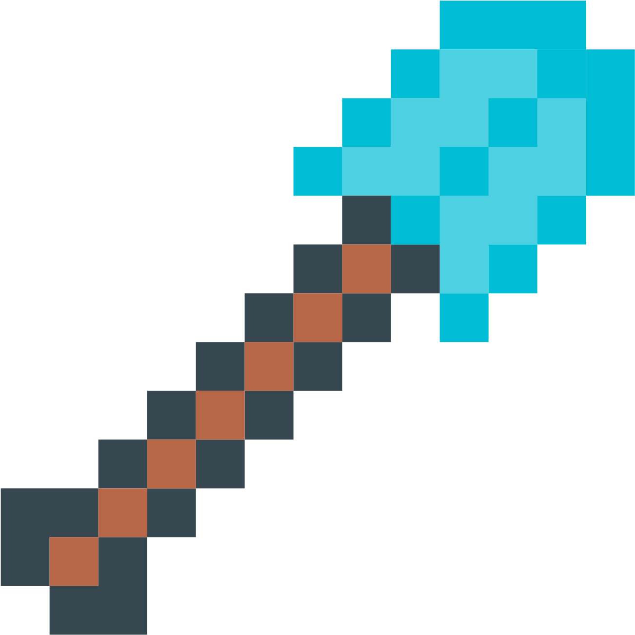 Pixelated Blue Shovel