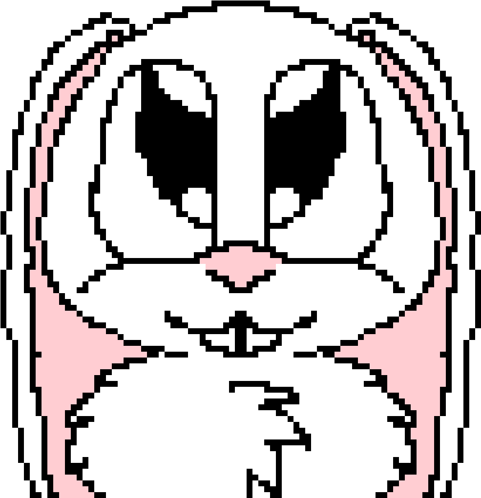 Pixelated Bunny Face Avatar