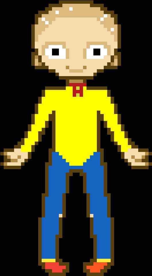 Pixelated Caillou Standing