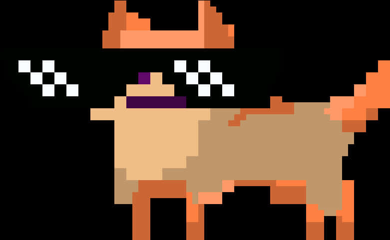 Pixelated Camel With M L G Glasses