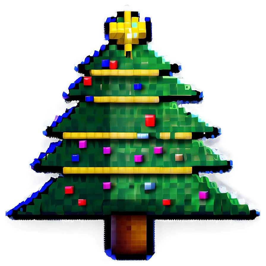 Pixelated Christmas Tree Png Wbt