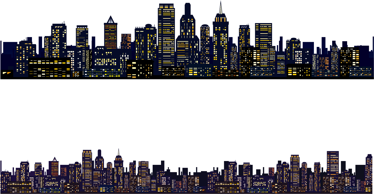 Pixelated City Skylineat Night