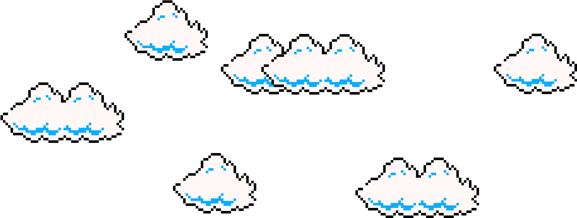 Pixelated Clouds Pattern