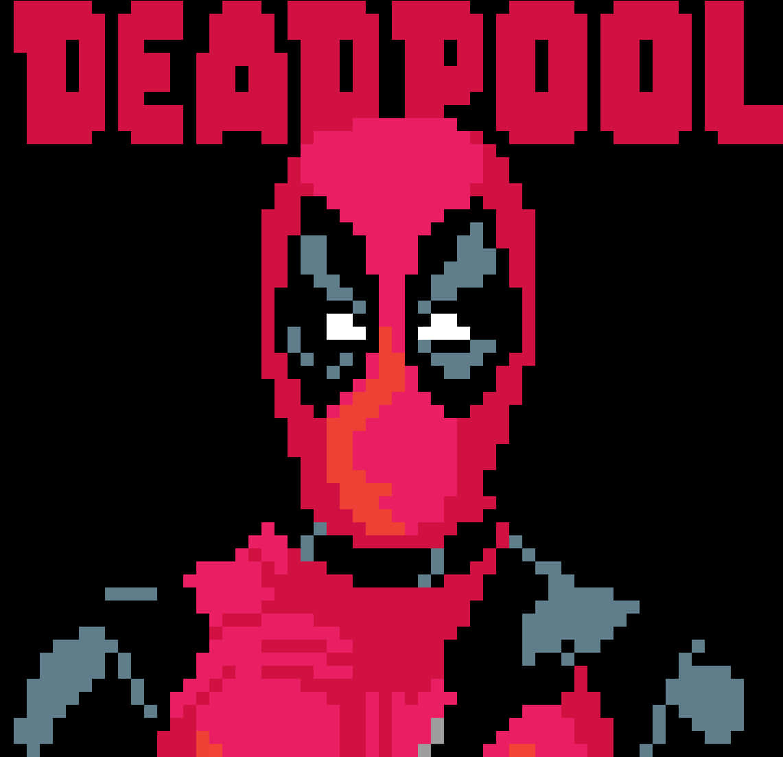 Pixelated Deadpool Portrait