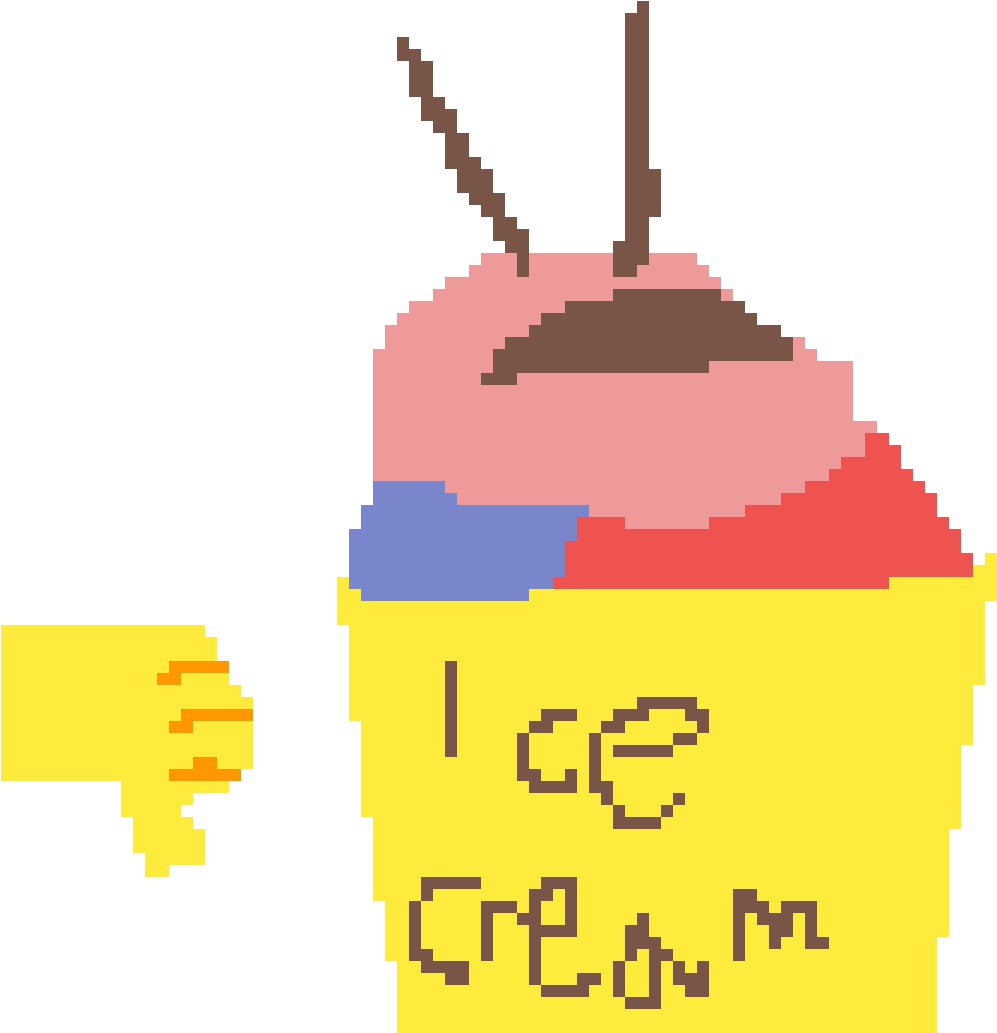 Pixelated Dislike Ice Cream