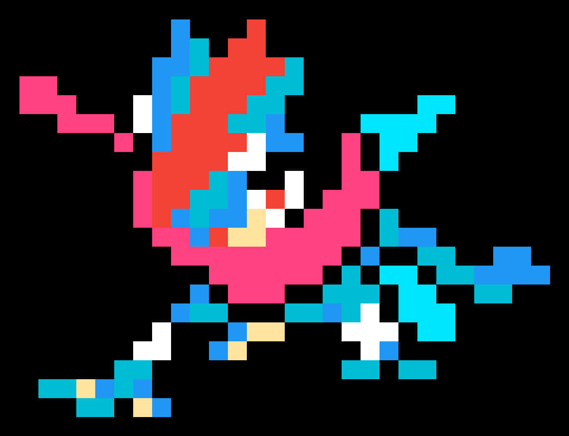 Pixelated Greninja Artwork