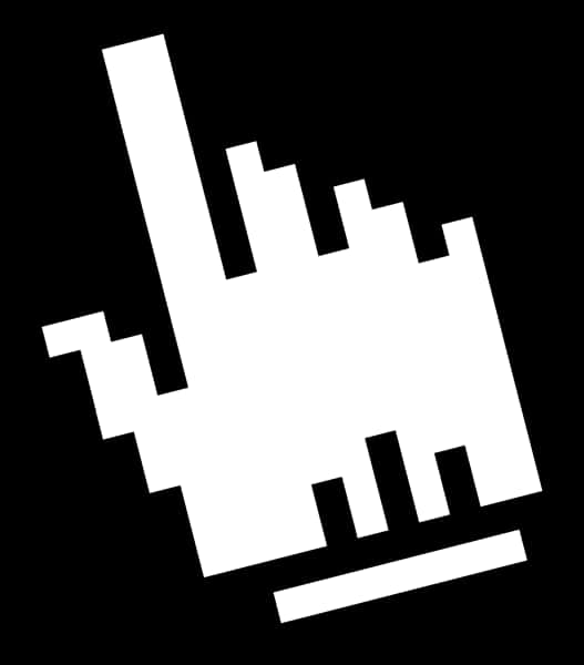 Pixelated Hand Cursor Icon