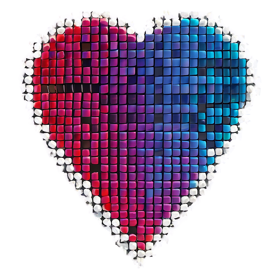 Pixelated Heart Art Png 31