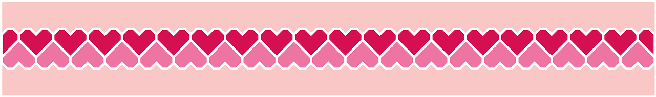 Pixelated Heart Pattern Banner