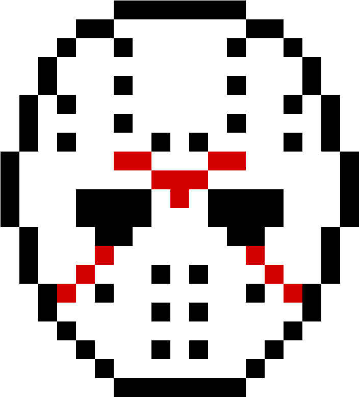 Pixelated Hockey Mask Icon