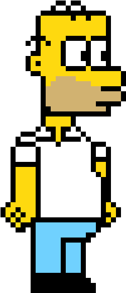 Pixelated Homer Simpson