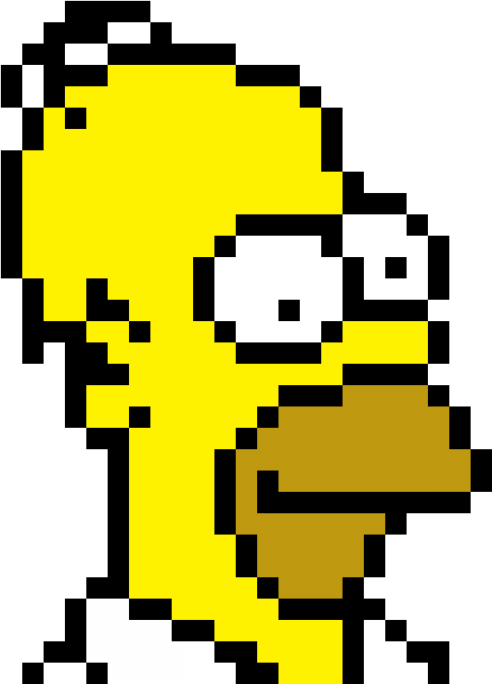 Pixelated Homer Simpson Portrait