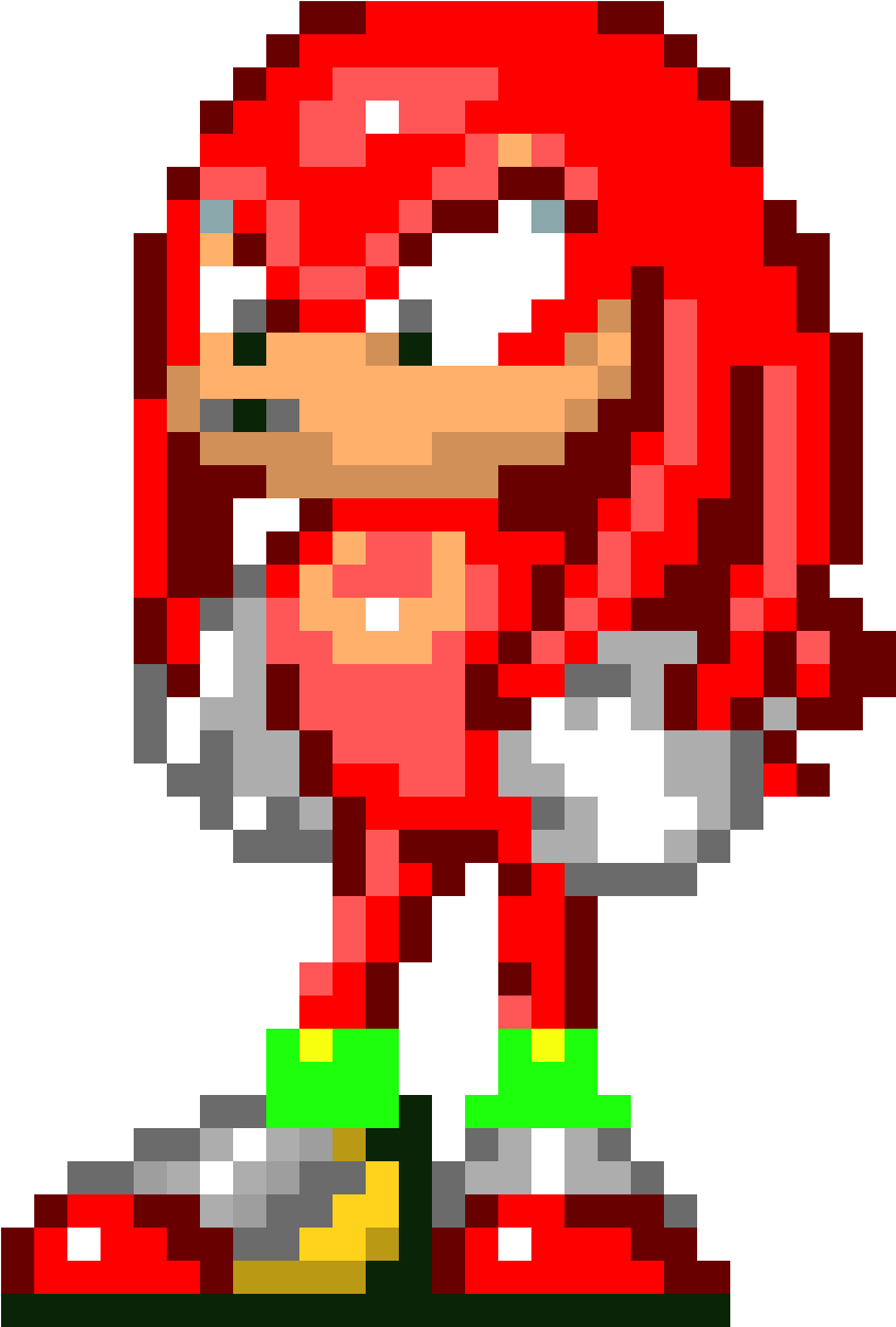 Pixelated Knuckles Standing