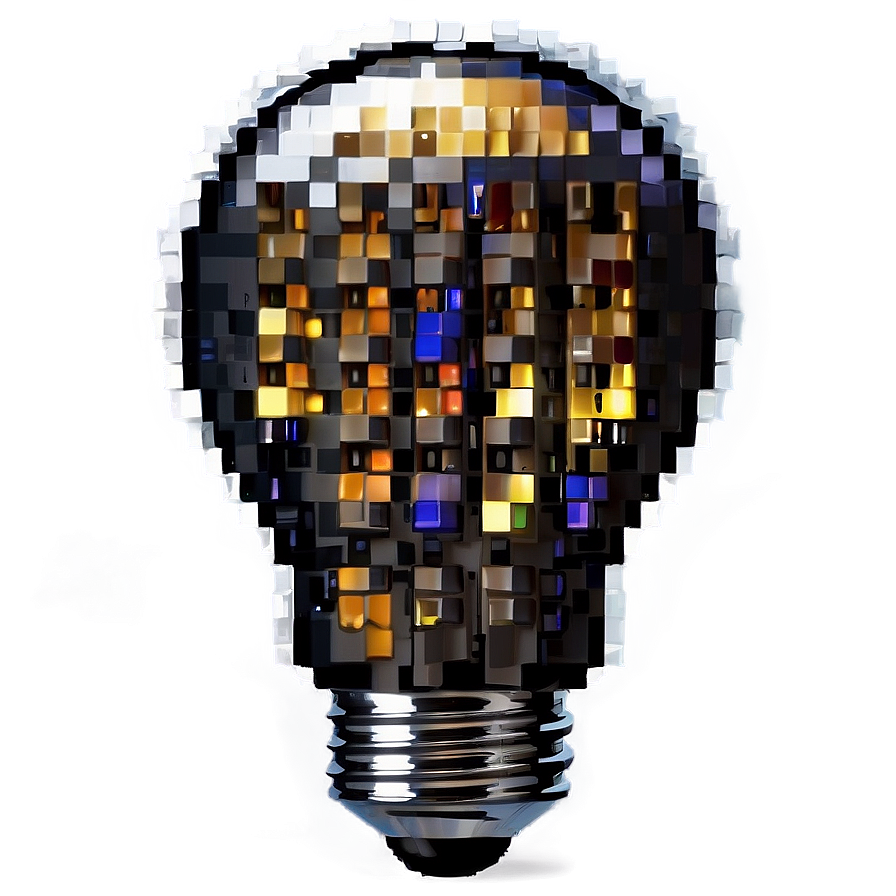 Pixelated Light Bulb Png 06242024