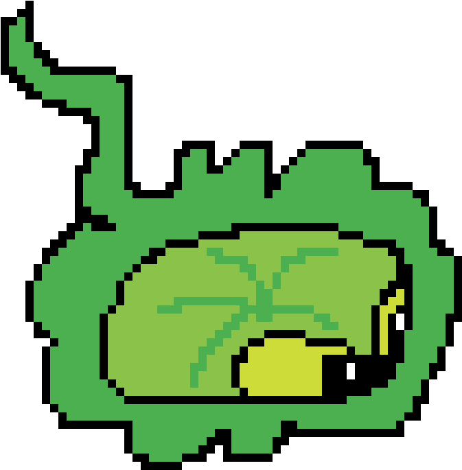 Pixelated Lily Pad Frog