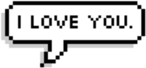 Pixelated Love Message