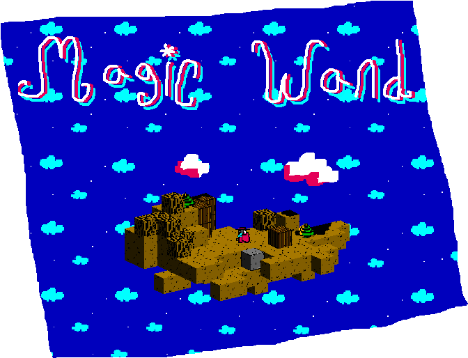 Pixelated Magic Wand Scene