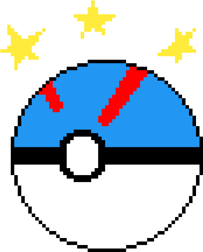 Pixelated Master Ball Illustration