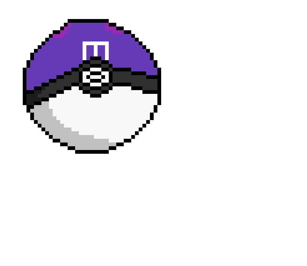 Pixelated Master Ball Illustration