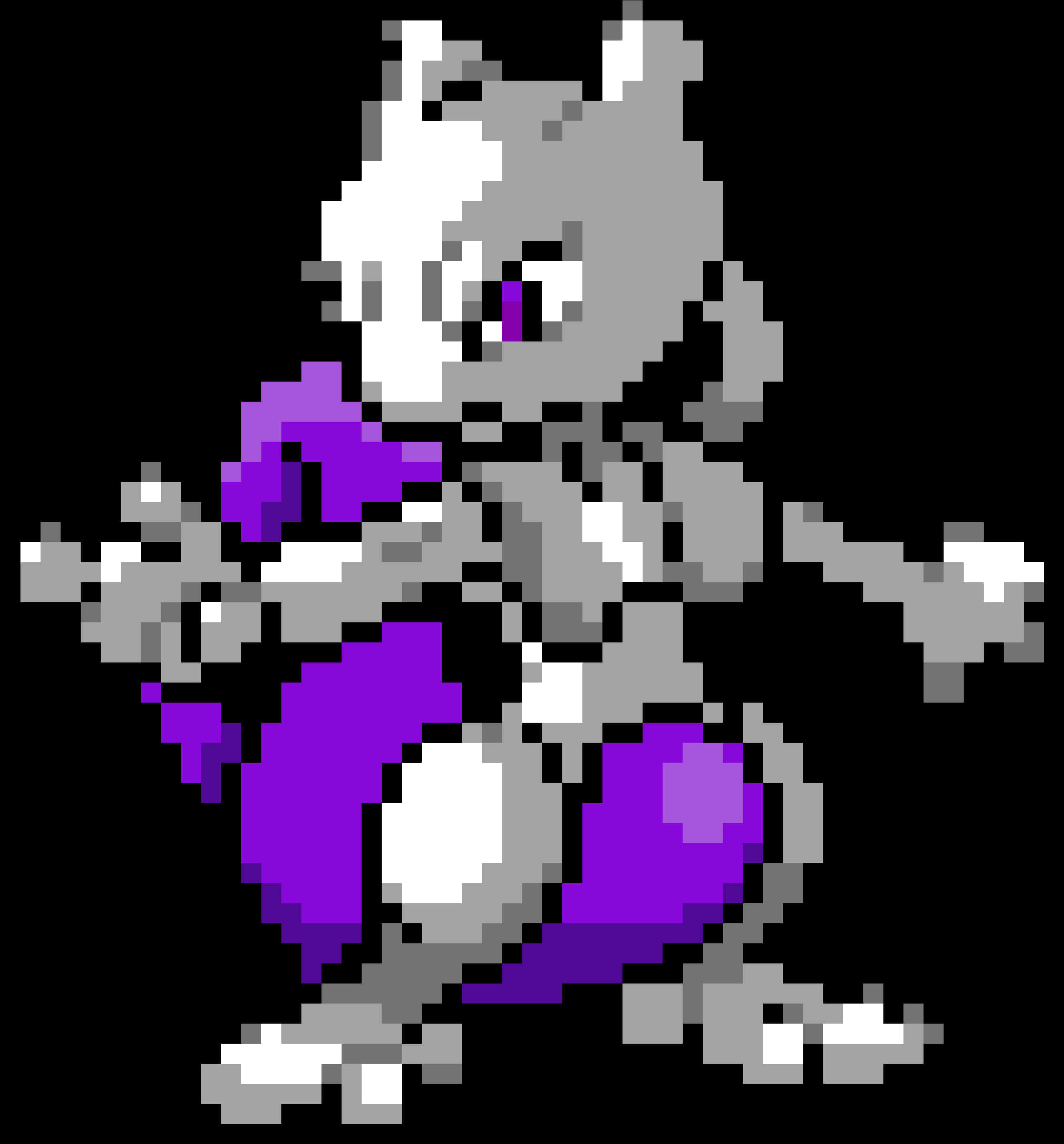 Pixelated Mewtwo Sprite