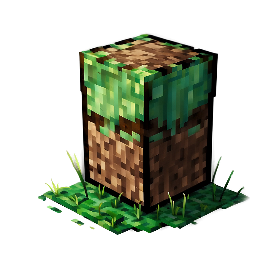 Pixelated Minecraft Grass Block Png Ych