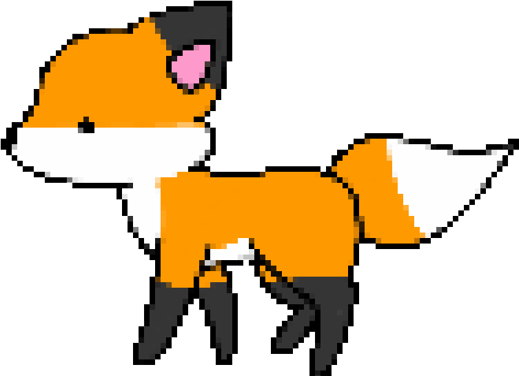 Pixelated Orange Fox Art.png