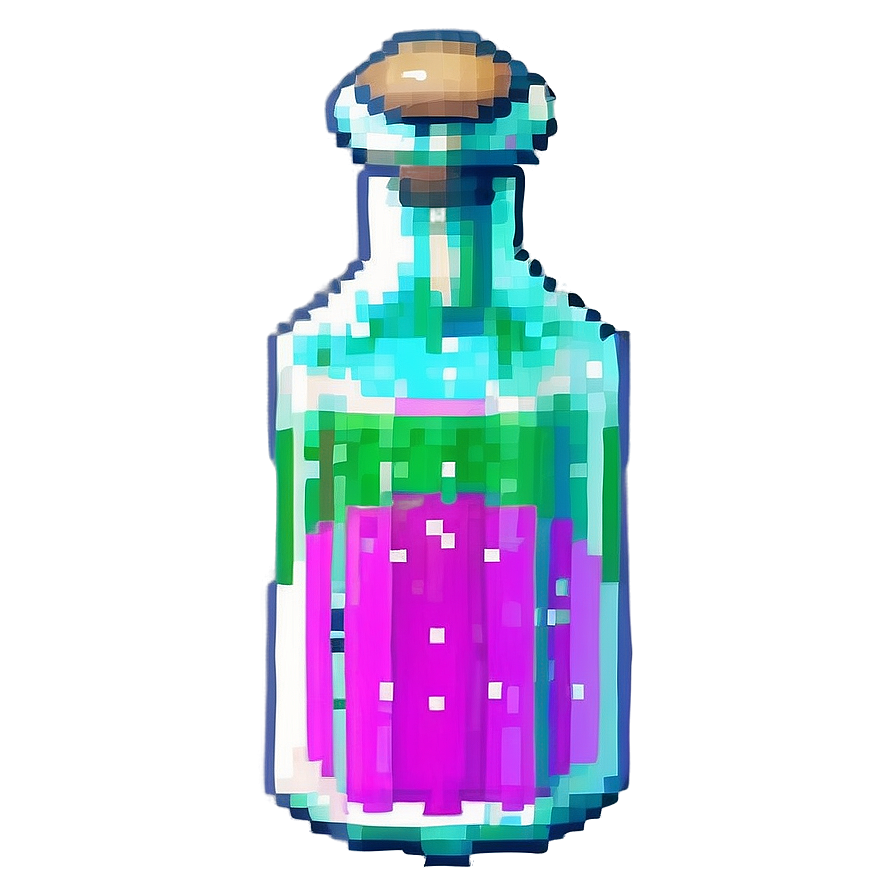 Pixelated Potion Bottle Png Qvk