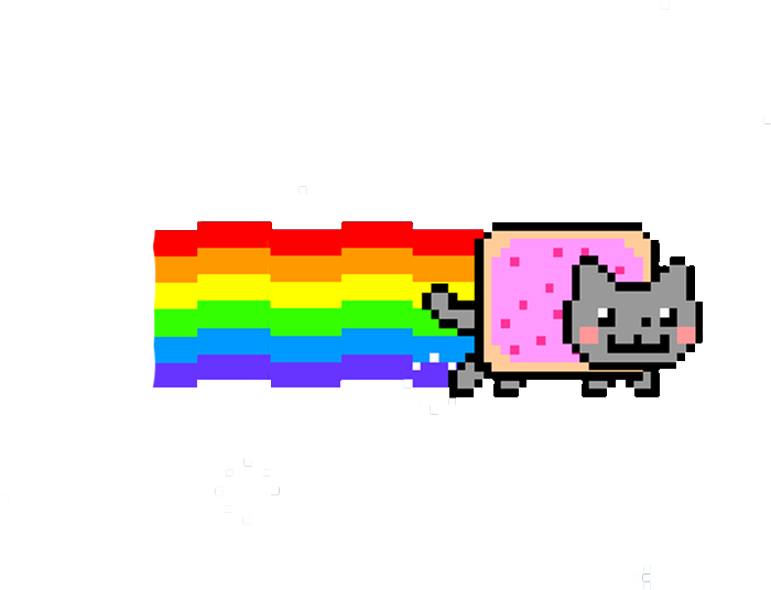 Pixelated Rainbow Pop Tart Cat