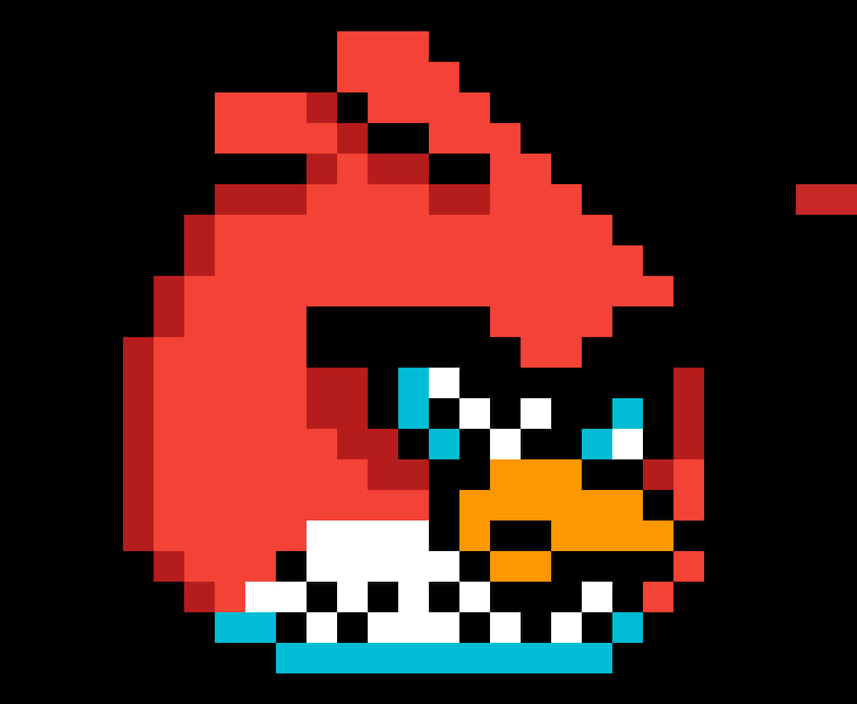 Pixelated Red Angry Bird