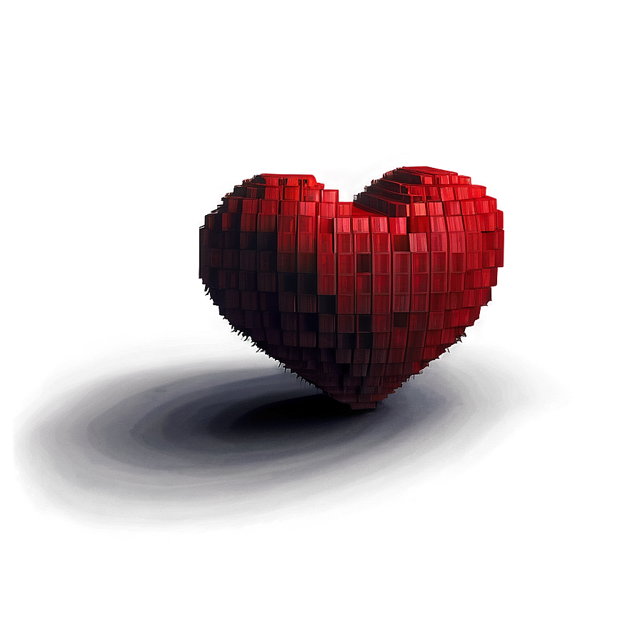 Pixelated Red Heart Png 05242024