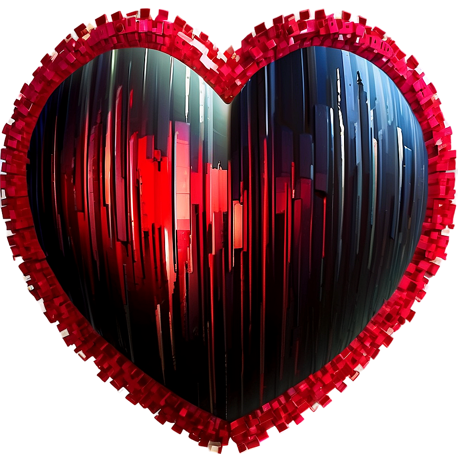 Pixelated Red Heart Png 05242024