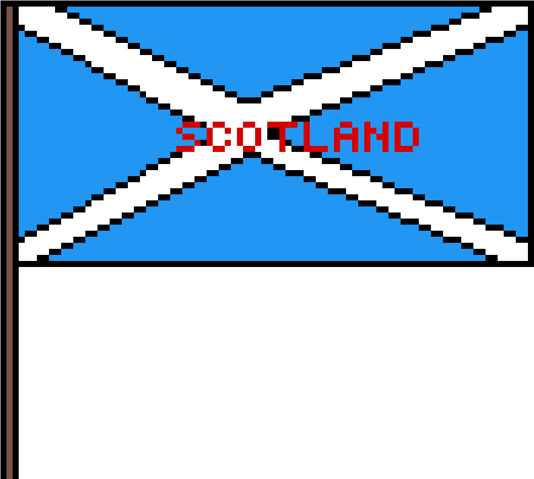 Pixelated Scotland Flag
