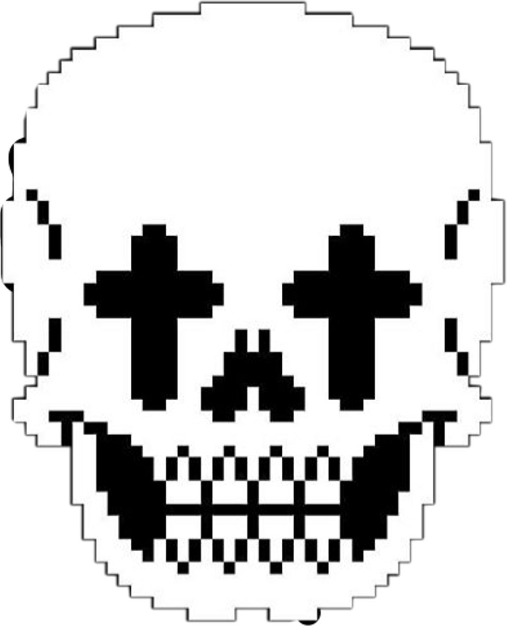 Pixelated Skull Graphic