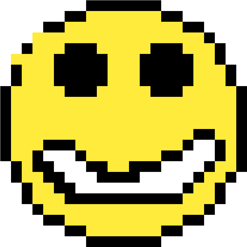 Pixelated Smiley Face Emoji