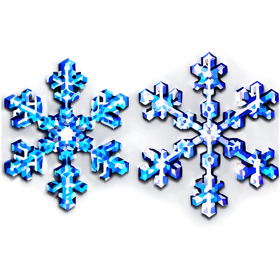 Pixelated Snowflake Png 06242024