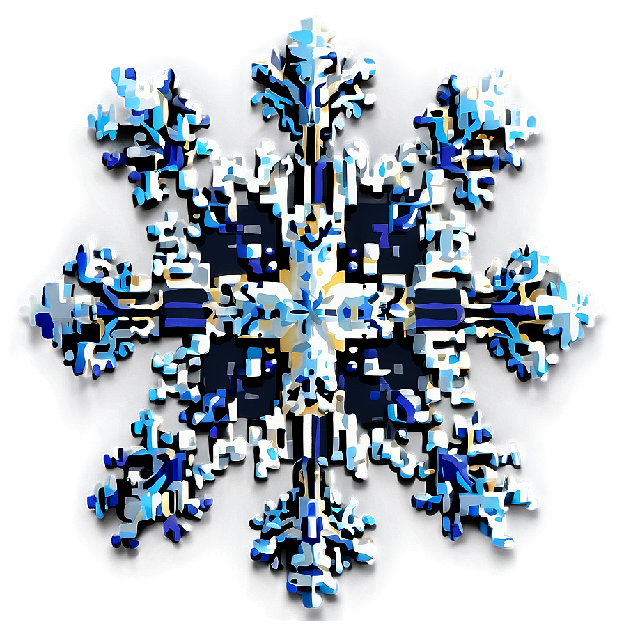 Pixelated Snowflake Png Tka