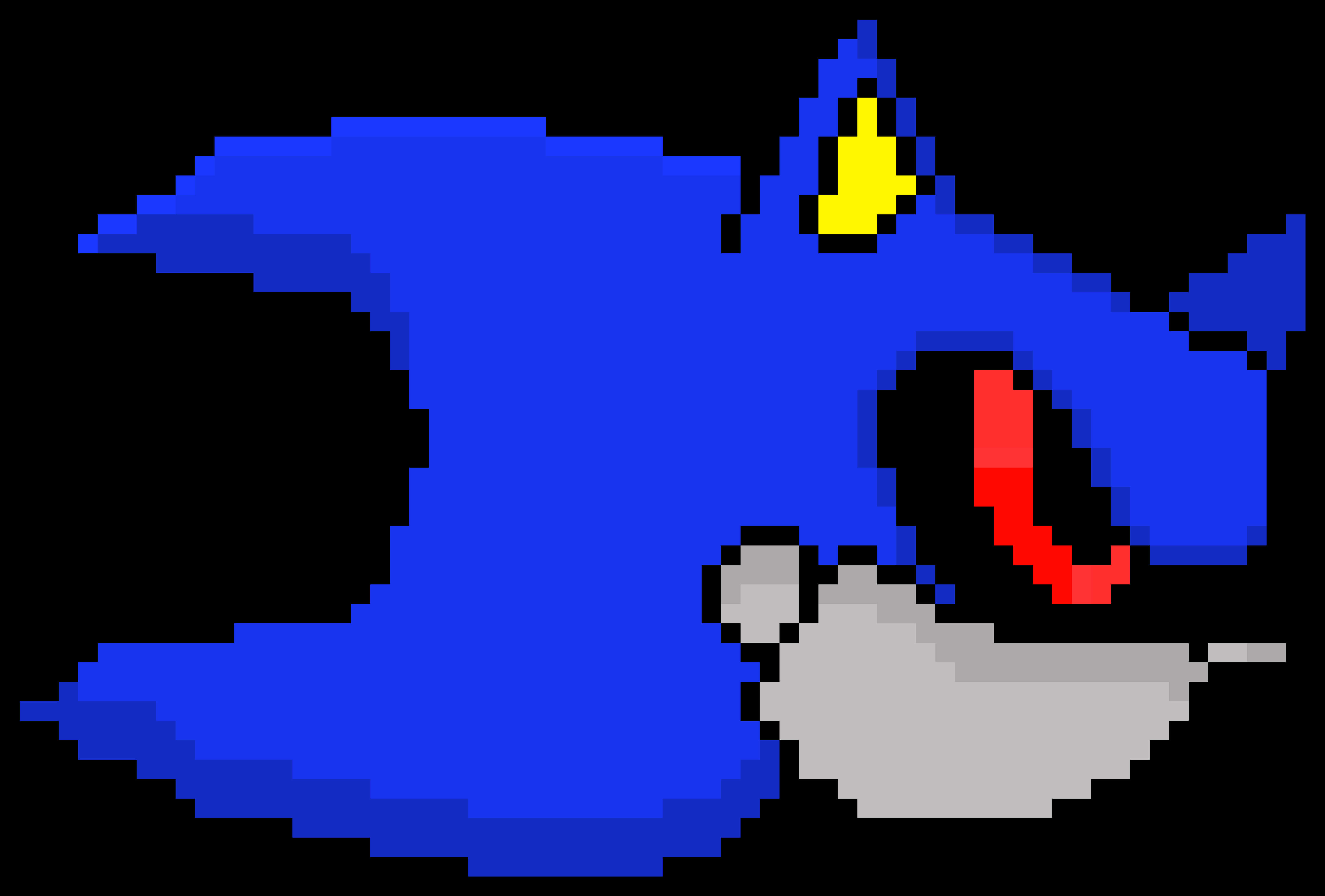 Pixelated Sonic The Hedgehog