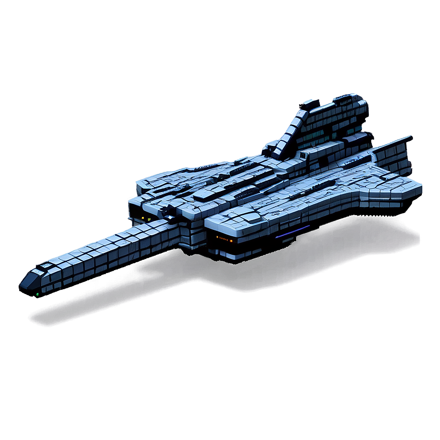 Pixelated Starship Png Isj45