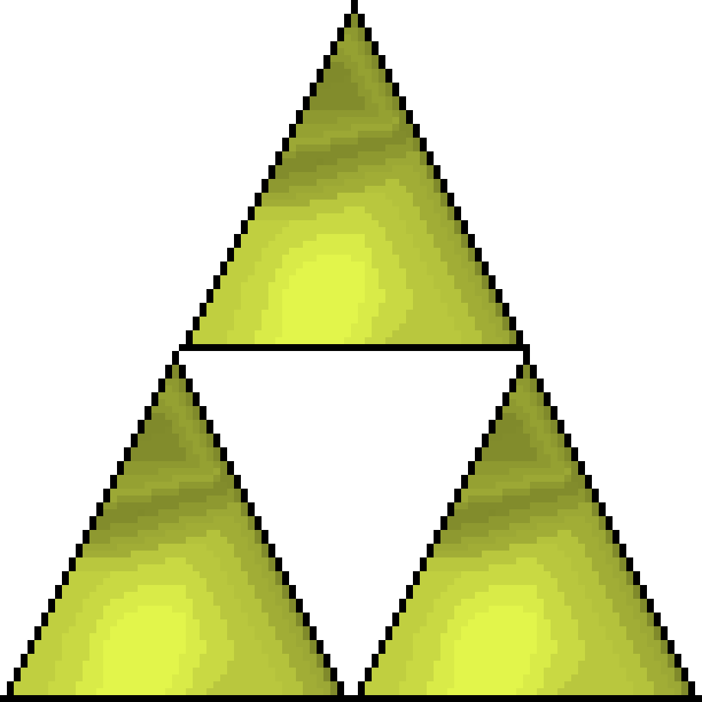 Pixelated Triforce Symbol