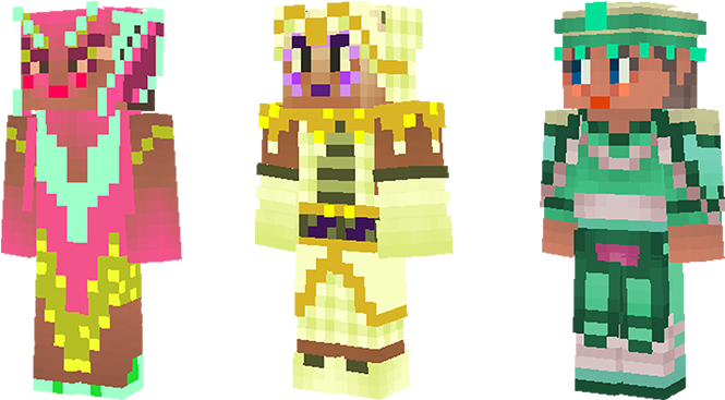 Pixelated Trio Costumes