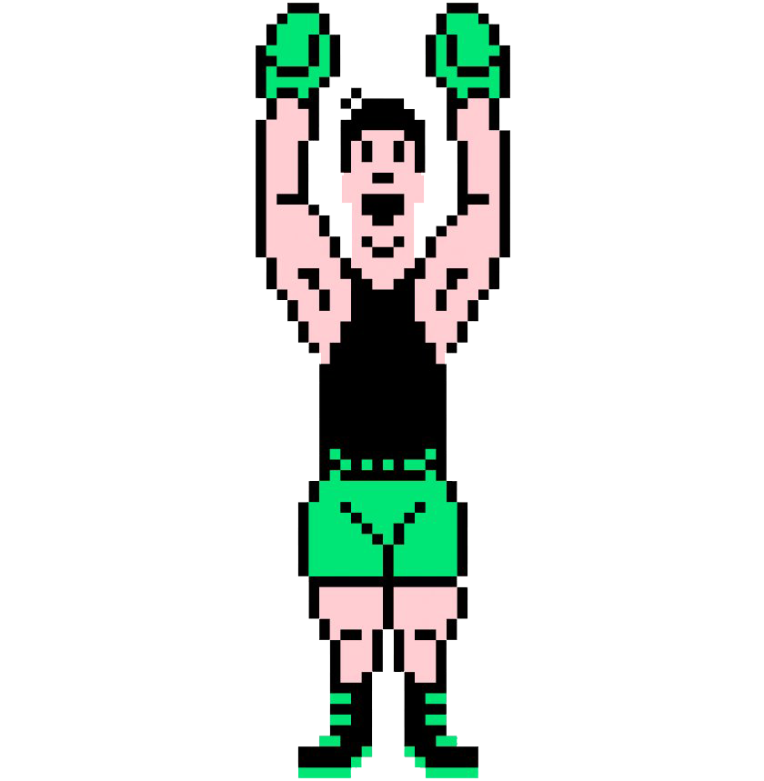 Pixelated Victory Pose