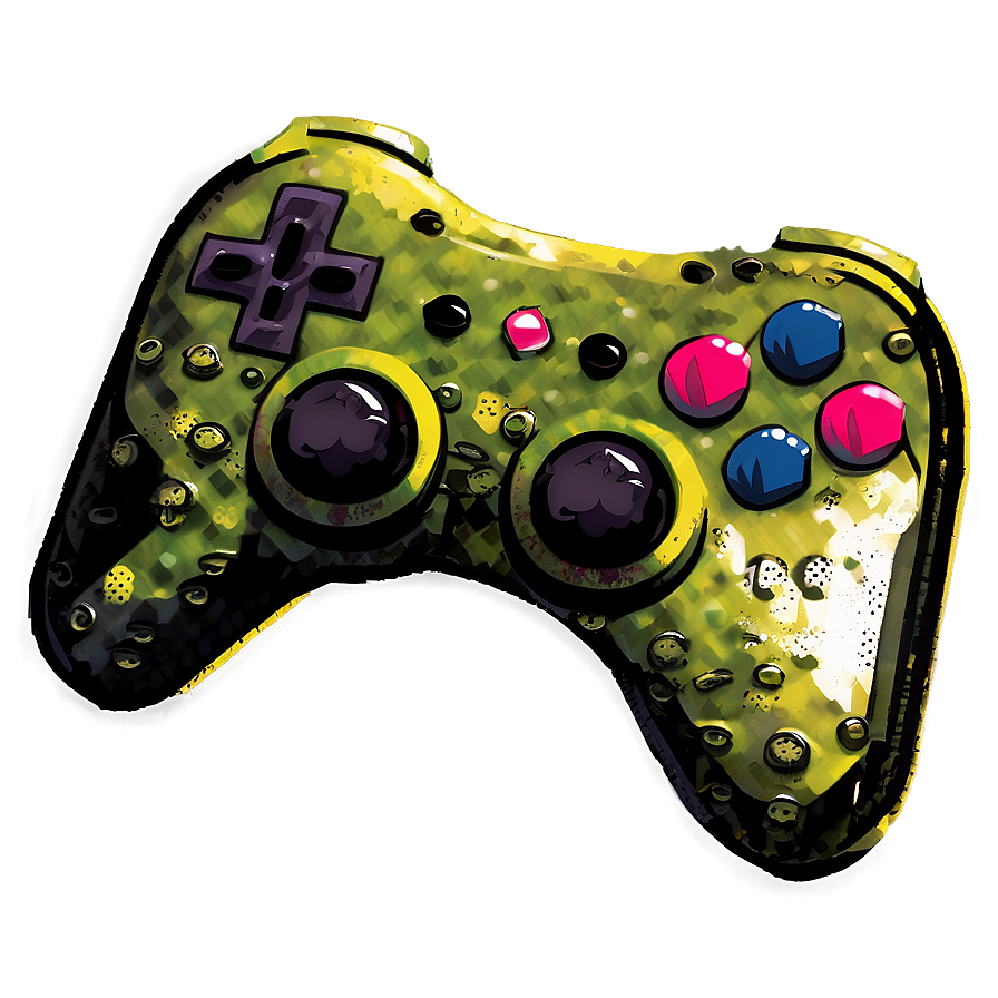 Pixelated Video Game Controller Png 27