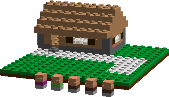 Pixelated Village Houseand Characters