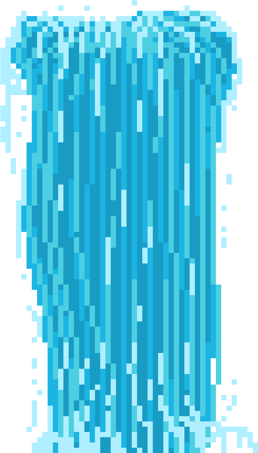 Pixelated Waterfall Artwork