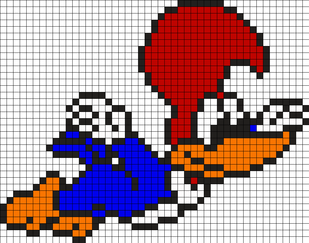 Pixelated Woodpecker Artwork